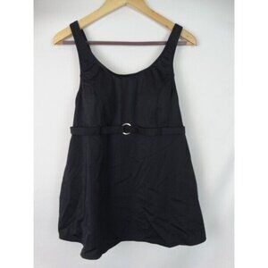 Motherhood Maternity Tankini Top Women's Size Large Black Swimsuit Swim Top